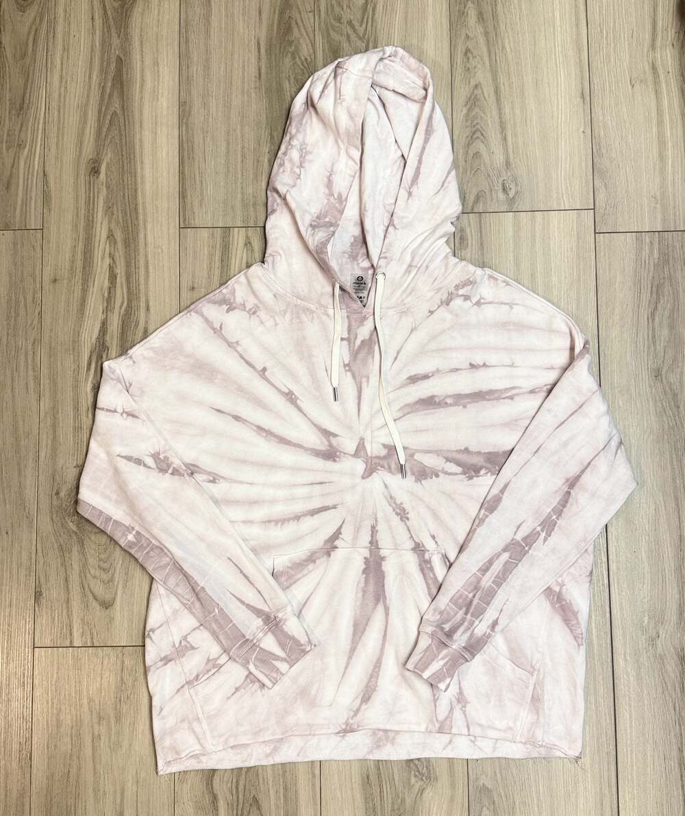Mono B Tie-Dye Hoodie Sweatshirt, Size L, 52% Cotton 48% Polyester